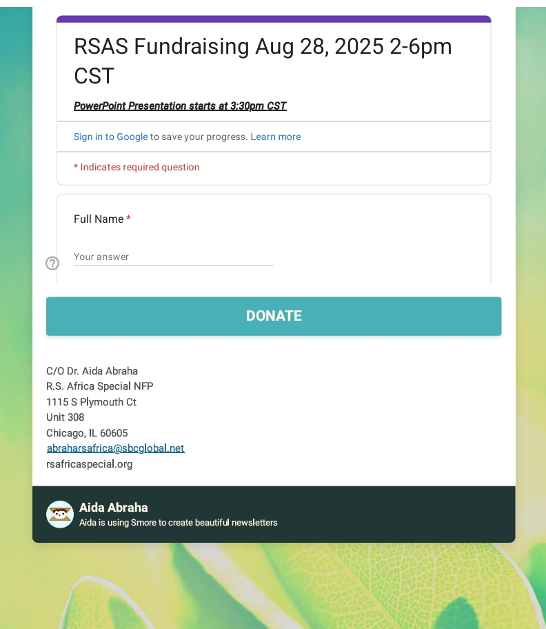 RSAS Fundraiser 2022